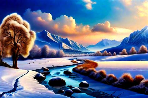 Natural Winter Scene Picture And HD Photos | Free Download On Lovepik