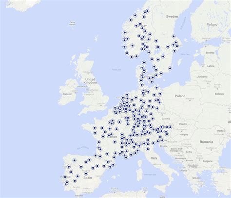 Tesla Supercharger Europe Map