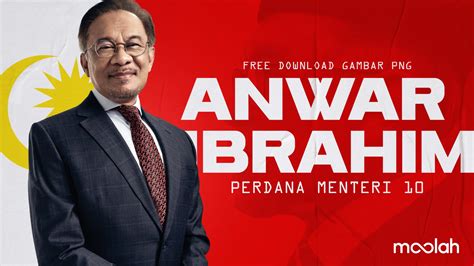 Gambar Datuk Seri Anwar Ibrahim Perdana Menteri ke-10 – Moolah Design