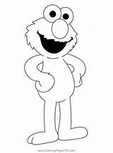 Standing Elmo Coloring Page For Kids  Free Printable sketch template