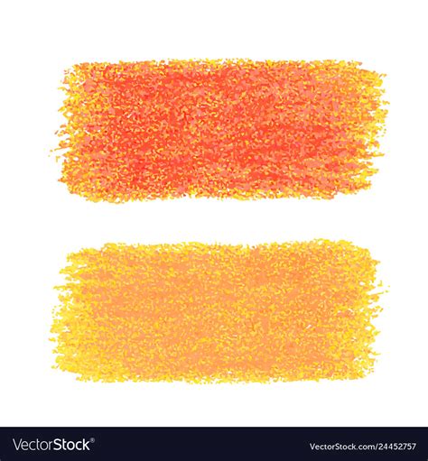 Orange crayon scribble texture stain isolated Vector Image