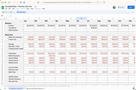 Free Monthly Cash Flow Spreadsheet (2023)