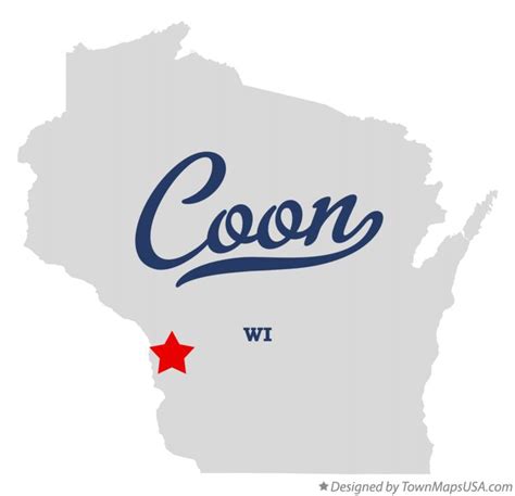 Map of Coon, WI, Wisconsin