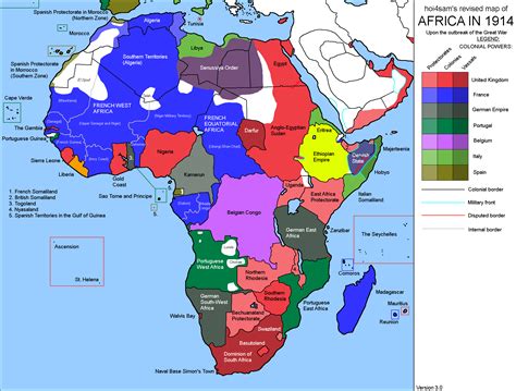 Map Of Africa 1914 With Controlling Countries