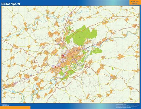 biggest wall map of Besancon France | Largest wall maps of the world.