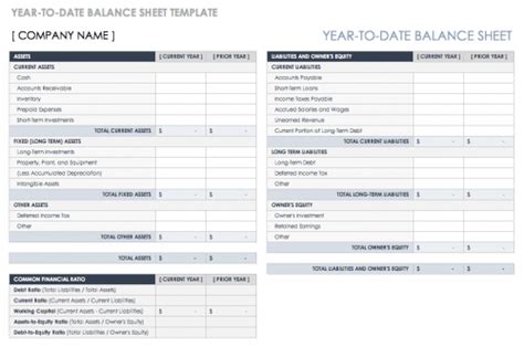 Free Balance Sheet Templates | Smartsheet