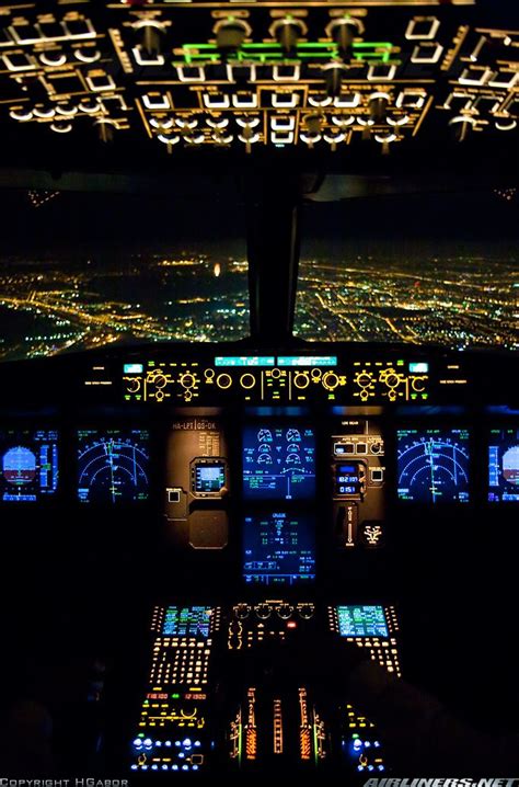 Inside the cockpit of a Wizz Air A320 Approaching to Budapest in the ...