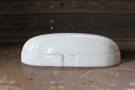 Vintage porcelain bathroom light cover