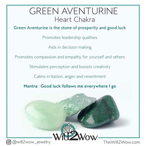 Green Aventurine healing properties Http://www.thewill2wow.com ...