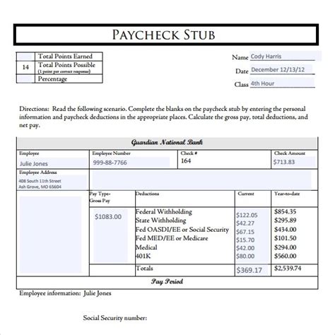 Direct Deposit Pay Stub Template - FREE DOWNLOAD - Printable Templates Lab