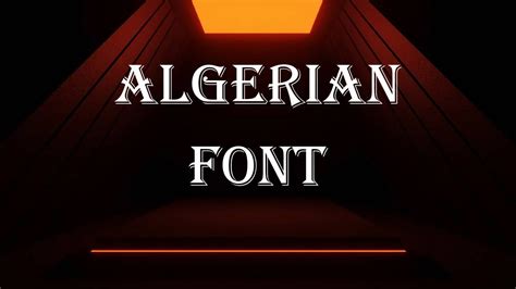 Algerian Font Free Download