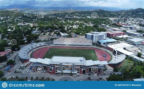 Aerial View of a Stadium in the City Stock Image - Image of ...