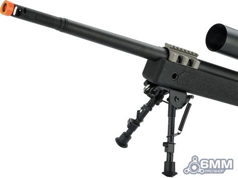 6mmProShop PDI Custom Upgraded USMC M40A5 Bolt Action Airsoft Sniper Rifle (Model: Black / Gun ...