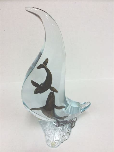 Wyland Lucite Whales Sculpture | Sculpture, Wyland, Whale