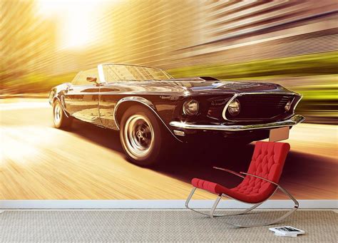 Vintage Car Wall Mural Wallpaper | Canvas Art Rocks