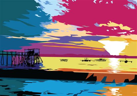 Create stylish landscape wpap pop art from your photo by Thebrokeneye