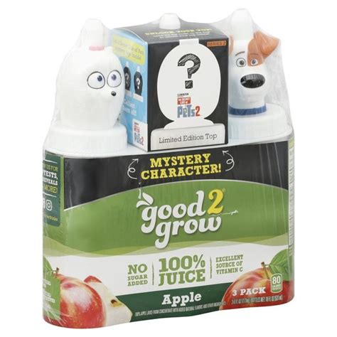 good2grow 100% Juice, Apple, 3 Pack (6 fl oz) - Instacart