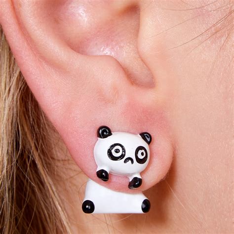 Panda Front & Back Earrings | Claire's US