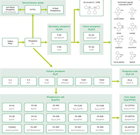 PHOSPHINE DERIVATIVES TECHNOLOGY MAP | Nippon Chemical Industrial Co.,Ltd.