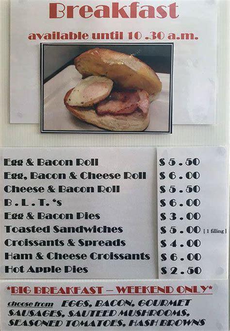 Menu at Impressions Coffee Shop restaurant, Point Cook, 48 Tom Roberts ...