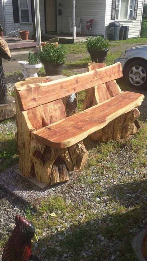 Benches/Tables/Chairs | CHRISTMAN'S CHAINSAW CARVINGS | Rustic outdoor furniture, Wood bench ...