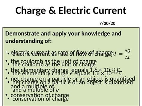 Electric Charge & Current | Teaching Resources