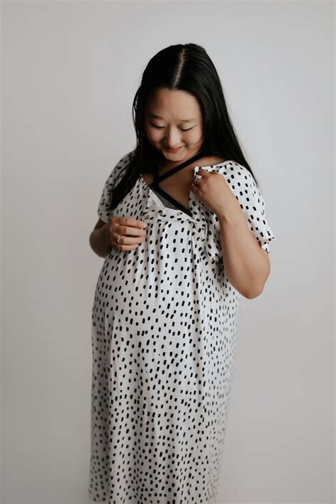 Labor and Delivery Hospital Gown Maternity Gown Nursing Gown Dress Hospital Bag Mommy Bag ...