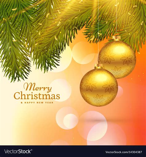 Beautiful merry christmas greeting card design Vector Image