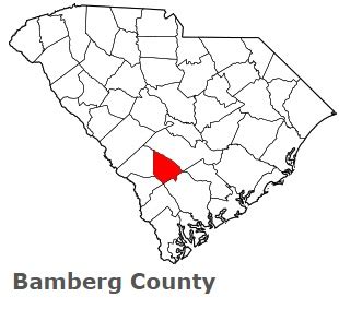 Bamberg County on the satellite map of South Carolina 2024. Actual satellite images of Bamberg ...