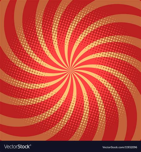 Red spiral pop art background Royalty Free Vector Image