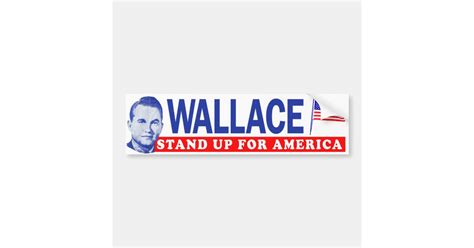 1968 George Wallace "Stand Up For America" Bumper Bumper Sticker | Zazzle