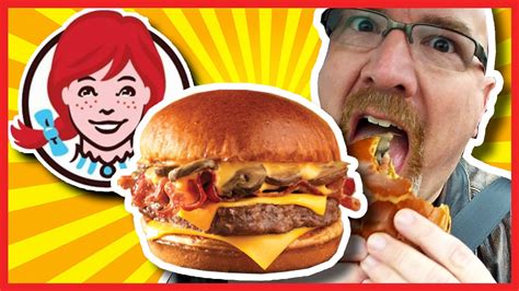 Wendy's Bacon Portabella Mushroom Melt on Brioche Review - YouTube