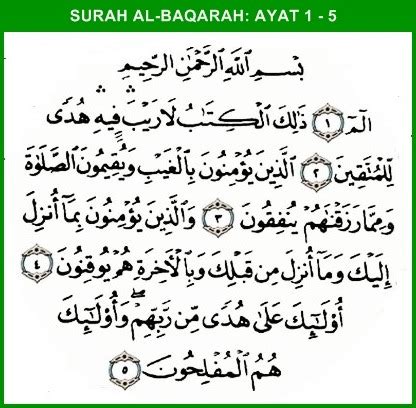 Tafsir Surah al-Baqarah Ayat 1-5 - Islami[dot]co