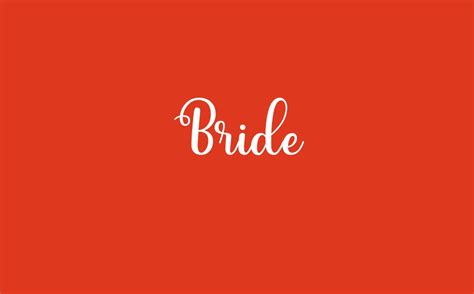 Bride free font