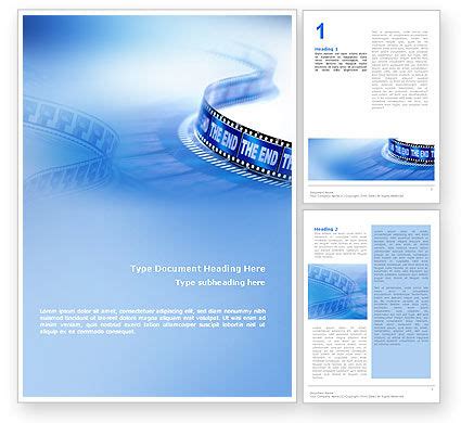 Film Word Templates Design, Download now | PoweredTemplate.com