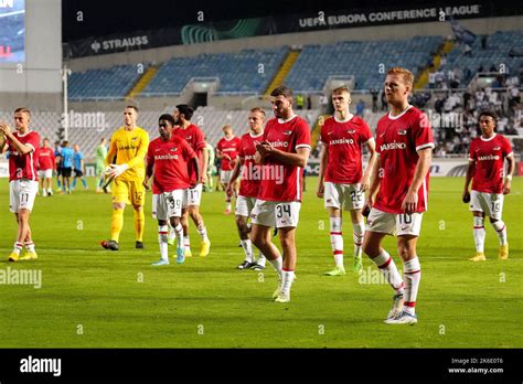 LIMASSOL - AZ Alkmaar players after the UEFA Conference League Group E ...