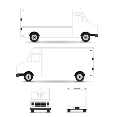 Premium Vector | Food truck vector template