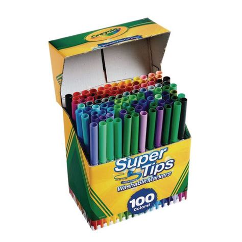 Drawing & Painting Pens & Markers Crayola 100 Super Tips Fine Line ...