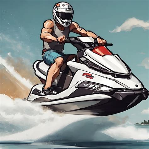 Premium Photo | Jet ski Cartoon Cartoon Background Very Cool