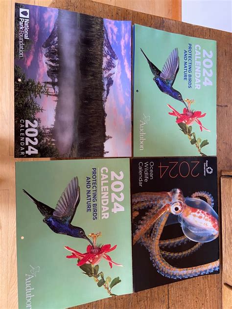 Lot of 5 2024 nature themed calendars and 1 2024 planner - all brand new | #4683901402