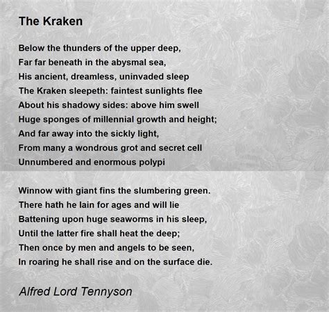 The Kraken - The Kraken Poem by Alfred Lord Tennyson