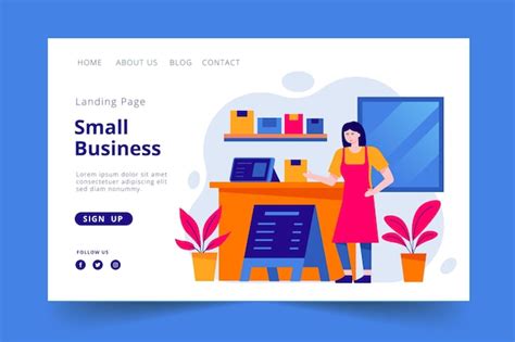 Free Vector | Small business landing page template