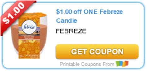 HOT New Printable Coupon: $1.00 off ONE Febreze Candle