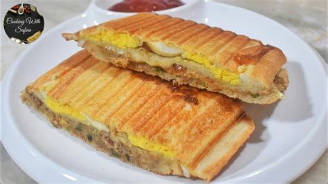 Grilled Sandwich Recipe | Shami Kabab Sandwich | Sandwich Recipe | Breakfast Recipe - YouTube