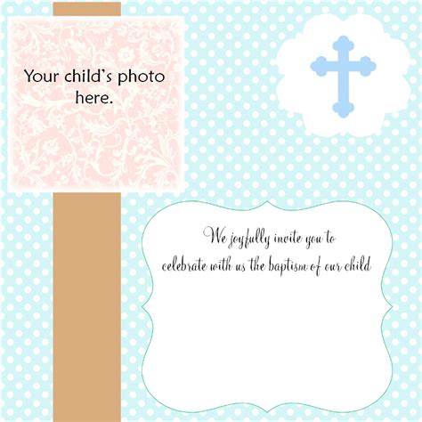 Baby Dedication Invitation, Baptism Invitation For Boys, 1st Birthday Invitations Boy ...