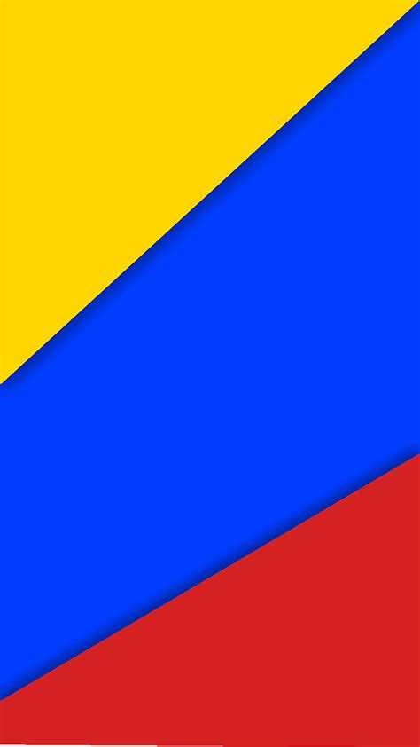 HD wallpaper: yellow, blue, and red stripes wallpaper, Colombia, material style | Wallpaper Flare