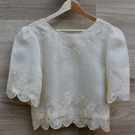 Women’s Barong Tagalog Filipiniana Piña Cocoon Kimona (size M) – Filshopper Singapore