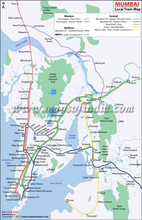 Mumbai Local Train Map, Mumbai Railway Network