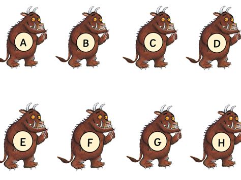 Upper case alphabet on Gruffalo characters | Teaching Resources