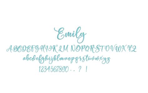 Emily Machine Embroidery Font INSTANT DOWNLOAD - Etsy